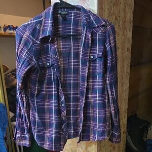 Lucky Brand Plaid Shirt - Purple and Pink